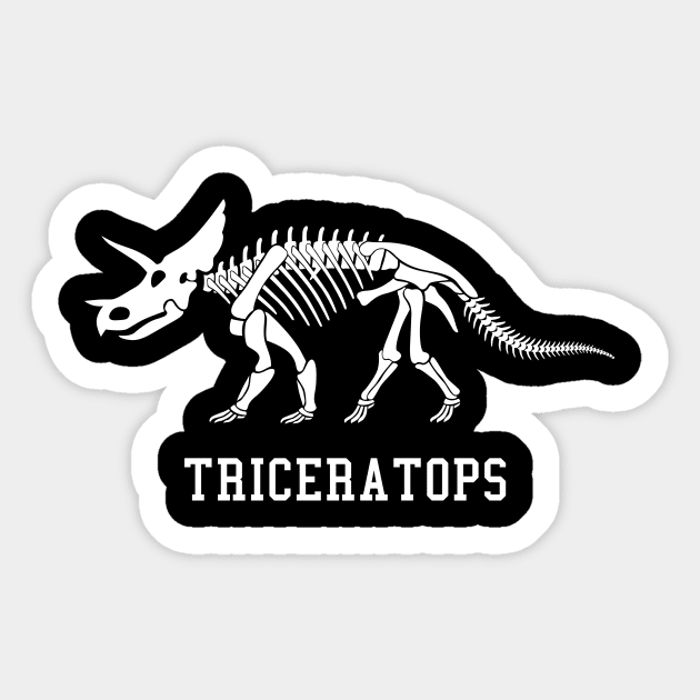 Triceratops skeleton Sticker by My Happy-Design